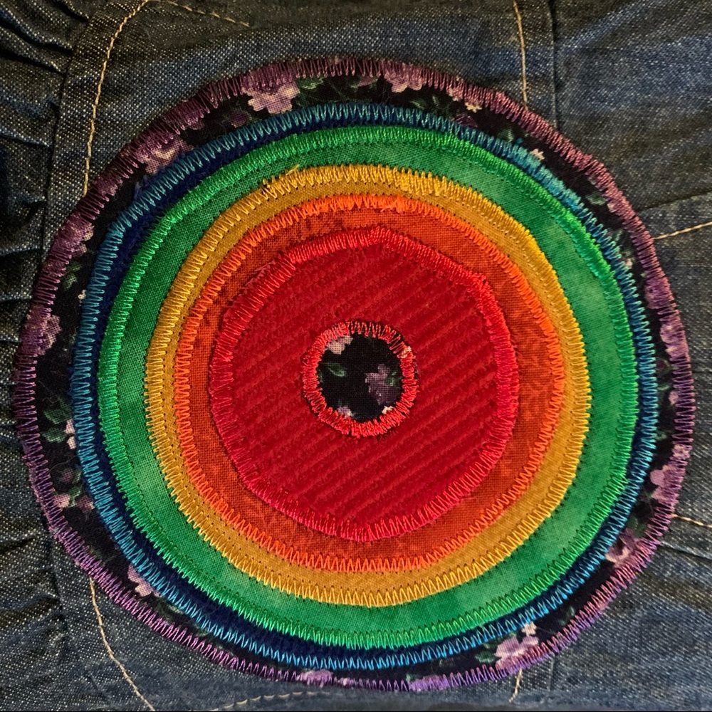 Phish Pride Rainbow Patchwork Sundress Chakra - image 4